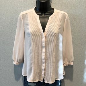 SOLD! Forever 21 Long Sleeve Tan Blouse